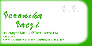 veronika vaczi business card